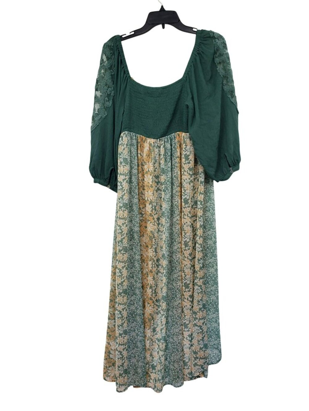 Miss Me Green Orange Milkmaid Mermaid Top Whimsigoth Medium Forest Fairy - Picture 10 of 12